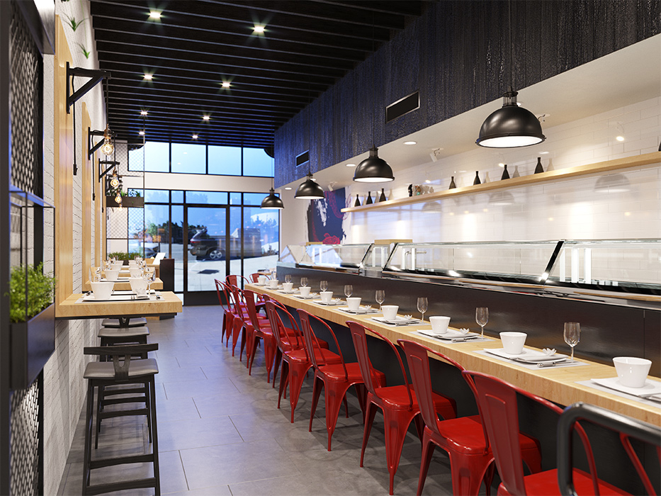 Sushi Bar Interior Design - Visual 3 Dwell